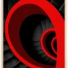 A red spiral Plakat (21x29.7 cm (A4))