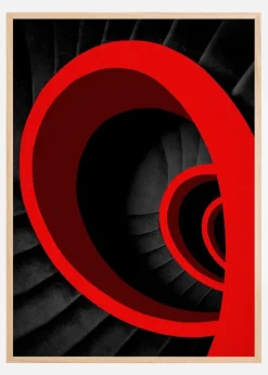 A red spiral Plakat (21x29.7 cm (A4))