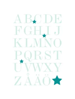 ABC - havturkis Plakat (30x40 cm)
