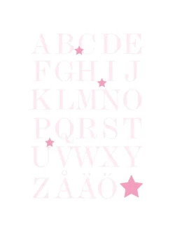 ABC - Rosa Plakat (21x29.7 cm (A4))