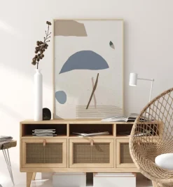 Abstract Art - Blue Plakat (21x29.7 cm (A4))