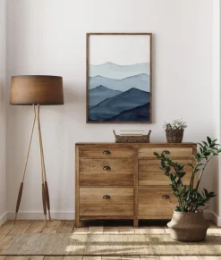 Abstract Blue Plakat (21x29.7 cm (A4))