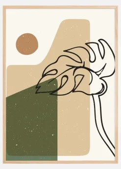 Abstract composition monstera Plakat (21x29.7 cm (A4))