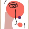 Abstract Face - Red I Plakat (21x29.7 cm (A4))