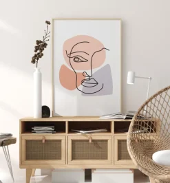 Abstract Face Multi Plakat (21x29.7 cm (A4))