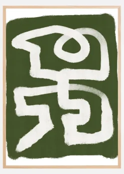 Abstract Green Line Plakat (21x29.7 cm (A4))