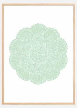 Abstract Green Mandala Plakat (21x29.7 cm (A4))