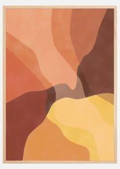 Abstract yellow and orange Plakat (21x29.7 cm (A4))