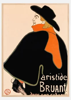 Aristide Bruant In His Cabaret (1893) Plakat (21x29.7 cm (A4))