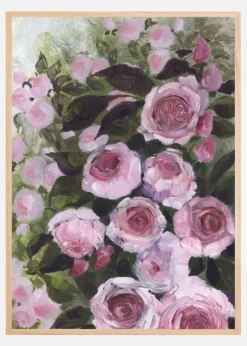 Aurorie painterly roses Plakat (21x29.7 cm (A4))