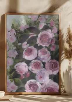 Aurorie painterly roses Plakat (21x29.7 cm (A4))