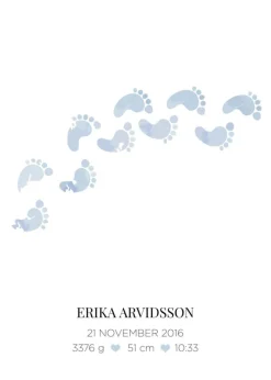 Baby Footprint - Blue (21x29,7 cm (A4))