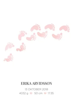 Baby Footprint - Pink (21x29,7 cm (A4))