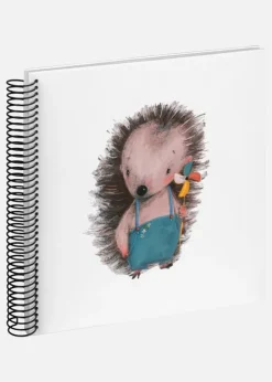 Baby Hedgehog Calisto Spiralalbum Hvid - 24x24 cm (40 Hvide sider / 20 ark)