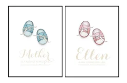 Babysko - Lyserøde (21x29,7 cm (A4))