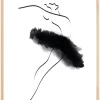 Ballerina Thin Lines Plakat (21x29.7 cm (A4))
