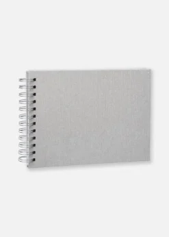 Base Line Canvas Wire-O Beige 23x17 cm (40 Hvide sider / 20 Ark)