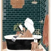 Bathroom Babe Plakat (21x29.7 cm (A4))