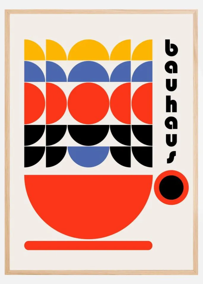 Bauhaus Coffee 70s Decor Plakat (21x29.7 cm (A4))