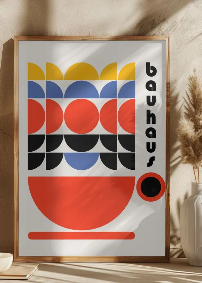 Bauhaus Coffee 70s Decor Plakat (21x29.7 cm (A4))