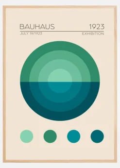 Bauhaus Mavi Daire Plakat (21x29.7 cm (A4))
