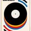 Bauhaus Musik Retro Illustration Plakat (21x29.7 cm (A4))