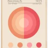 Bauhaus Pembe Daire Plakat (21x29.7 cm (A4))