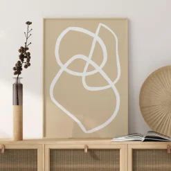 Beige Lines III Plakat (21x29.7 cm (A4))