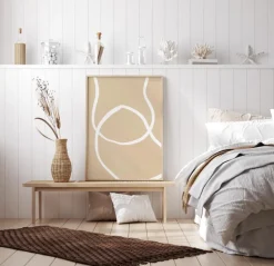 Beige Lines IV Plakat (21x29.7 cm (A4))