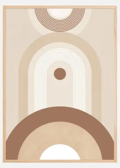 Beige Mid Century Poster No.2 Plakat (21x29.7 cm (A4))