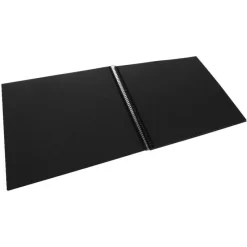 Bella Vista Spiralalbum Grå - 35x30 cm (40 Sorte sider / 20 blade)