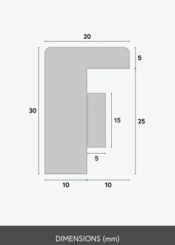 BGA Boksramme Akrylglas Hvid 50x70 cm
