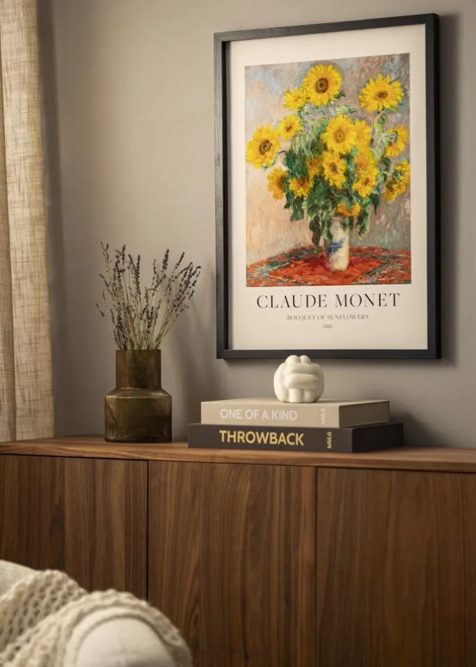 BGA Kasseramme Sort 70x100 cm - Passepartout Hvid 60x90 cm