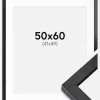 BGA Kasseramme Sort 50x60 cm - Passepartout Hvid 42x50 cm