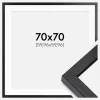 BGA Kasseramme Sort 70x70 cm - Passepartout Hvid 24x24 inches