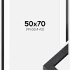 BGA Kasseramme Sort 50x70 cm - Passepartout Hvid 42x59,4 cm
