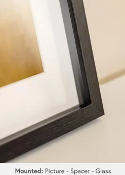 BGA Kasseramme Sort 60x80 cm - Passepartout Hvid 52x72 cm