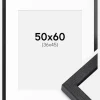 BGA Kasseramme Sort 50x60 cm - Passepartout Hvid 37x46 cm
