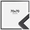 BGA Kasseramme Sort 70x70 cm - Passepartout Hvid 60x60 cm