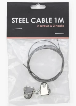 BGA Stålwire 1m + 2 skruer & 2 kroge