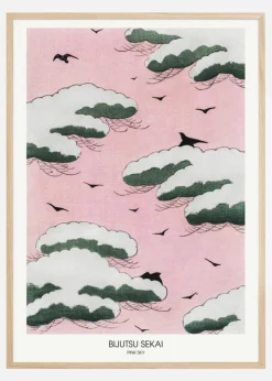 Bijutsu Sekai - Pink Sky Plakat (21x29.7 cm (A4))