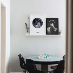 Billedhylde Hvid 50 cm