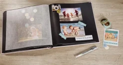 Black & White Album Grå - 26x25 cm (50 Sorte sider / 25 blade)