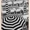 Black and White Beach Umbrellas Plakat (21x29.7 cm (A4))
