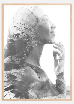 Black and white lady Plakat (21x29.7 cm (A4))