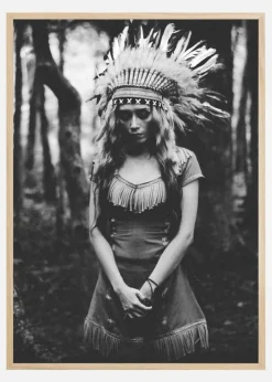 Black and White Mood in the Forest Plakat (21x29.7 cm (A4))