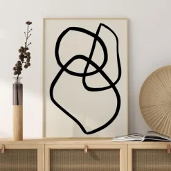 Black Lines Plakat (21x29.7 cm (A4))