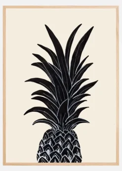 Black Pineapple Plakat (21x29.7 cm (A4))