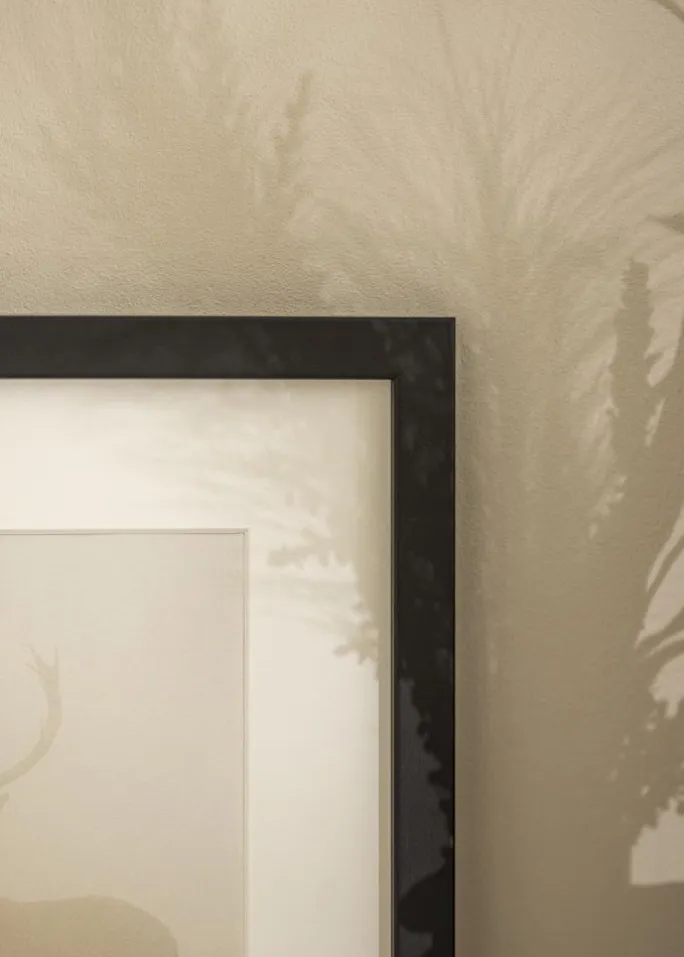 Blocky Sort 85x115 cm - Passepartout Hvid 70x100 cm