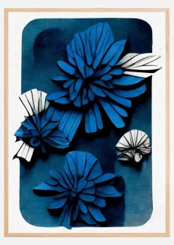 Blue Blossoms Plakat (21x29.7 cm (A4))